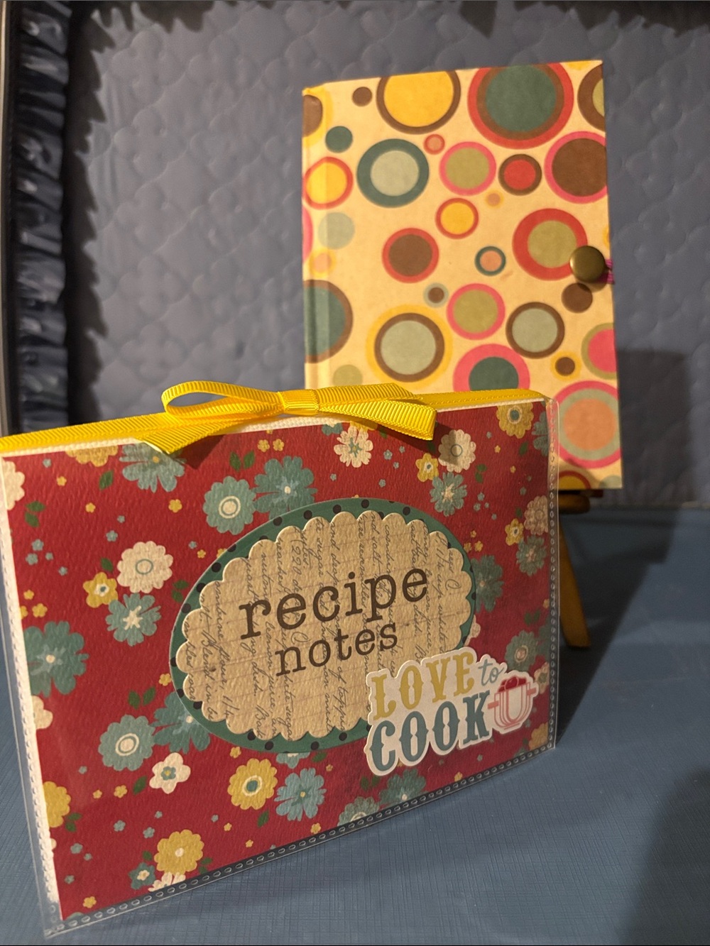VTG album for recipe notes with cards and upscale VTG journal